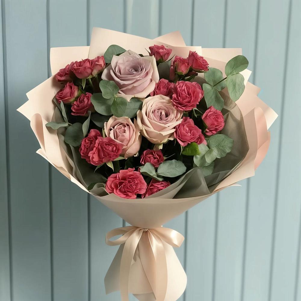 Букет цветов из: Гвоздики и Розы в Камбулате