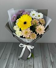 Букет цветов из:  Розы, Герберы и Хризантемы #REPLACE_PRED# Камбулате