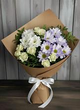 Букет цветов из:  Хризантемы и Розы в Камбулате