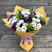 Букет цветов из:  Ирисы, Хризантемы и Ромашки #REPLACE_PRED# Камбулате