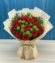 Букет цветов из:  Розы и Хризантемы в Камбулате