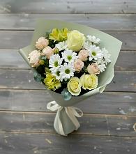 Букет цветов из:  Альстромерии, Розы и Хризантемы в Камбулате