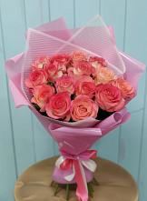 Букет 15 Розовых роз Равель в Камбулате