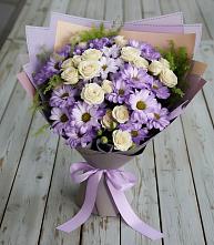 Букет цветов из:  Хризантемы и Розы #REPLACE_PRED# Камбулате